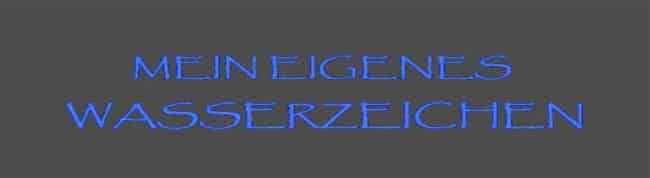 ein eigenes wasserzeichen fluoreszierend im dunkeln